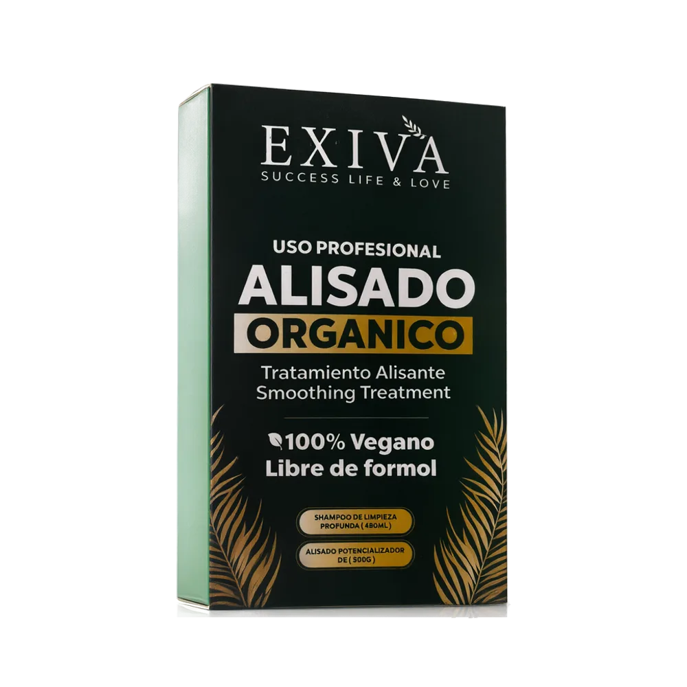 Alisado orgánico Exiva con shampoo Shampoo 480 ml + alisado 500 g